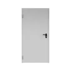 Дверь противопожарная металлическая ДПР-Олимп-01/60К оцинкованная, сплошная, торцевая коробка, левая, RAL7004