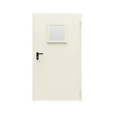 Дверь противопожарная металлическая однопольная ДПР-Олимп-01/30К (EI 30) с остеклением, торцевая коробка (1050-2050)