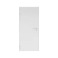 Дверь противопожарная металлическая ДПР-Олимп-01/60К, сплошная, угловая коробка (0850-2075), левая, RAL 7035