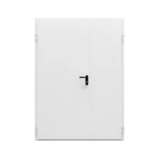 Дверь противопожарная металлическая ДПР-Олимп-02/30К дымогазонепроницаемая сплошная, неравнопольная, угловая коробка (1450-2075), левая, RAL 9016